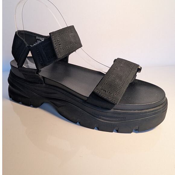 H&M DIVIDED Black Lug Platform Sandals Size EU 41 / US 9.5-10 - Picture 2 of 15